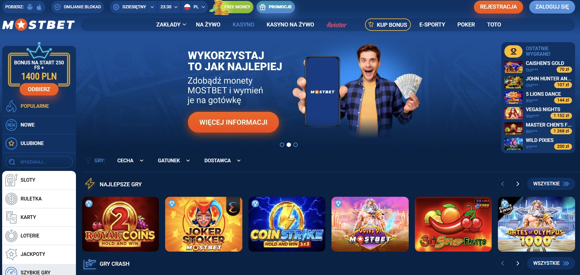 Kasyno online Mostbet